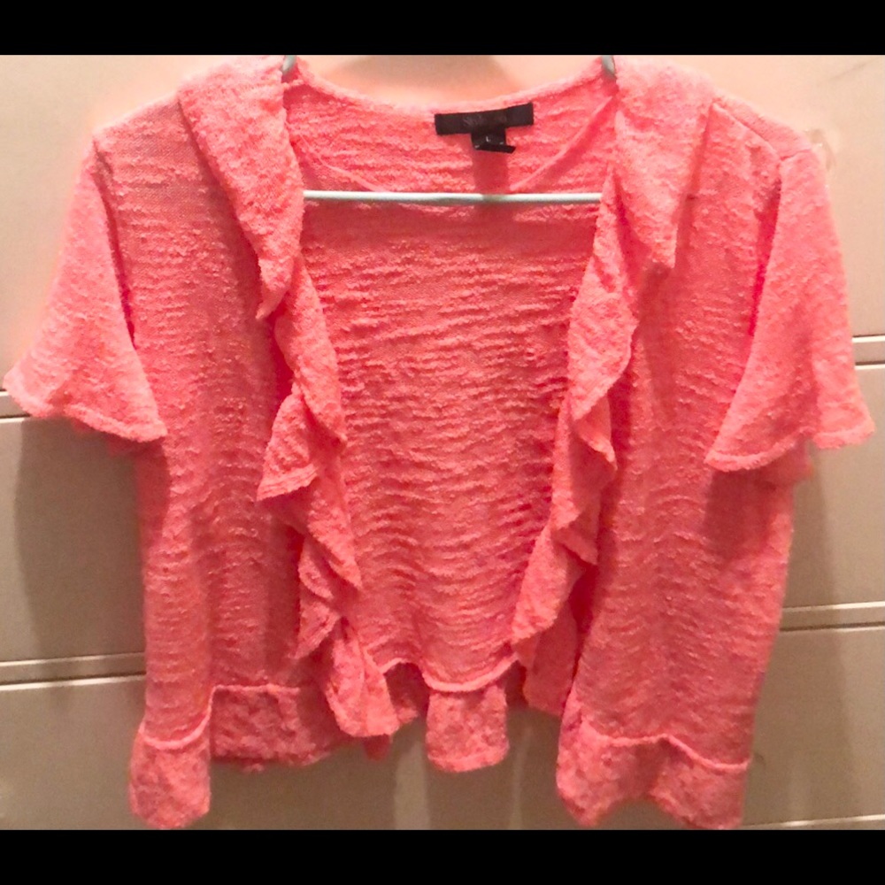 Neon punch Cardigan. Cute. Never worn.